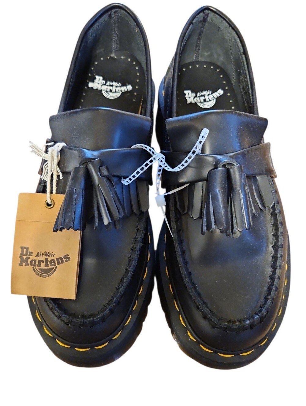 NWT Dr. Martens Adrian Quad Platform Tassel Loafers Black 7 - Picture 2 of 7